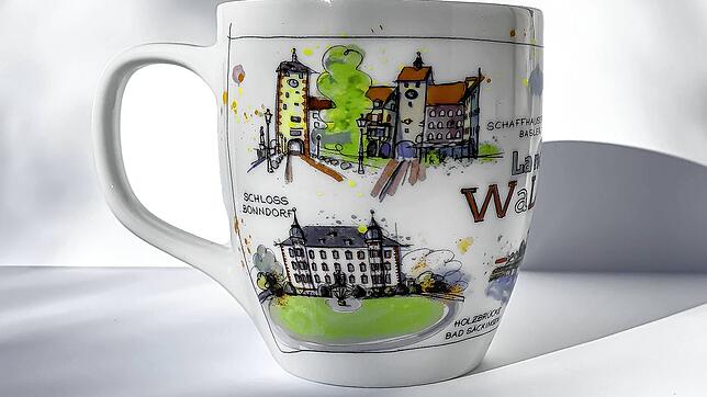 Das Bonndorfer Schloss ist auf der Landkreis-Tasse abgebildet. Das Hüsli in Rothaus fehlt allerdings.