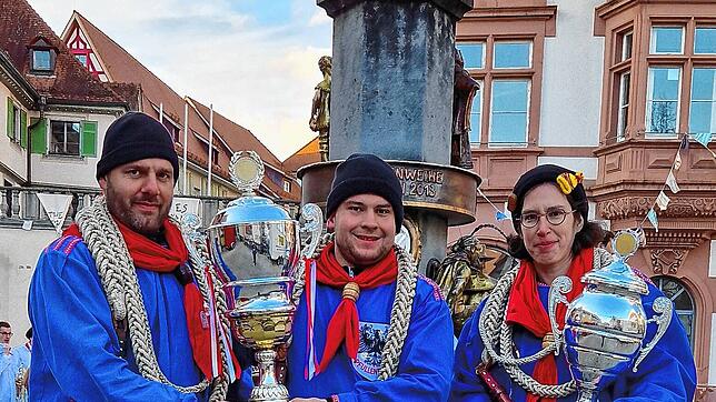 Stadtmeister 2024: Florian Weißhaupt, Jonathan Walk und Susanne Waitschull.