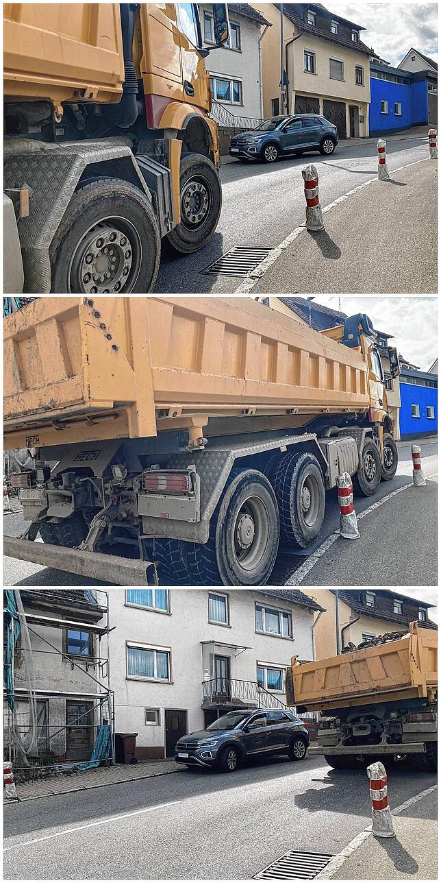 So sieht eine typische Situation aus: Im Kurvenbereich ist es zu eng und ein Fahrzeug muss ausweichen. In diesem Fall landet der ...