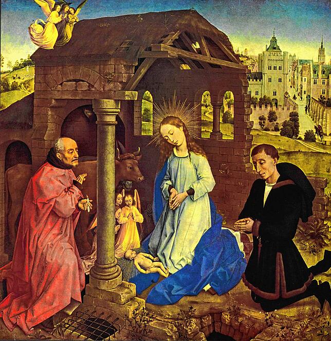 Rogier van der Weyden: Der Bladelin Altar von Middelburg, Mitteltafel (um 1450).