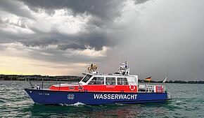 Die Wasserwacht Lindau – hier ein Symbolbild – war unter anderem mit dem Motorrettungsboot „Seewolf“ im Einsatz.