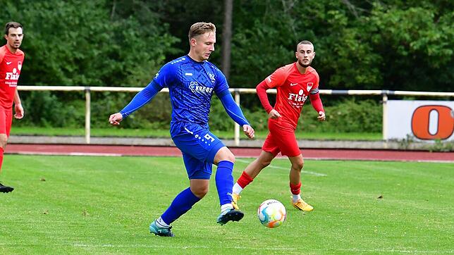 Doppelpack: Marc Rabe &ndash; hier ein Archivbild aus dem Spiel beim FC Tiengen 08 &ndash; legte mit zwei Toren die Basis zum 5:3-Erfolg ...