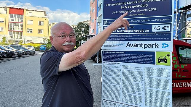 Peter Keber ärgert sich: Weil er seinen Lieferwagen auf dem privaten Parkplatz an der Wilhelm-Binder-Straße ein paar Sekunden zu lang ...
