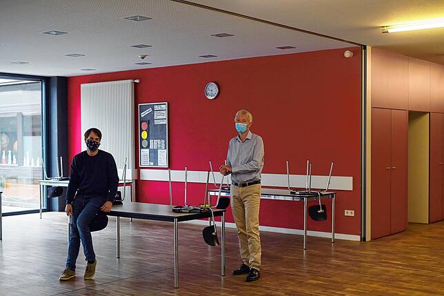 Das Schulleitungsteam der Tannenhagschule: Christian Urff (Stellvertreter) und Gerold Ehinger (Schulleiter).