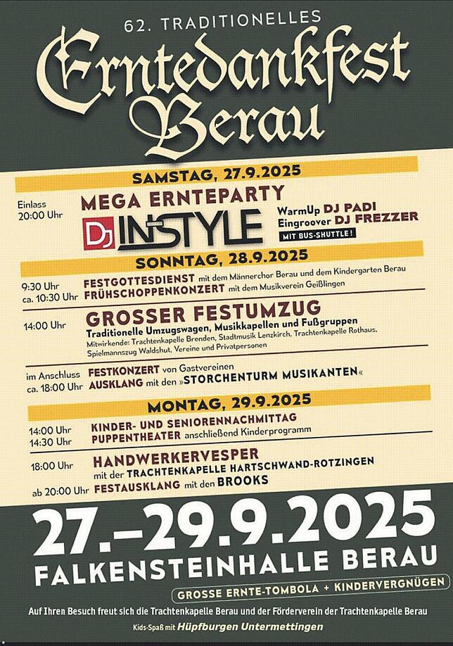 Bild 1: 63. Erntedankfest in Berau: Festumzug mit schönen Motivwagen