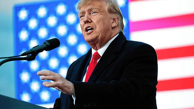 Donald Trump, ehemaliger US-Präsident, spricht im April diesen Jahres während einer Kundgebung in North Carolina. Der Gerichtsprozess ...