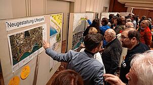 Rückblick zur letzten Einwohnerversammlung 2019: Damals gab es ein großes Interesse für die Pläne zur Umgestaltung des Uferparks ...