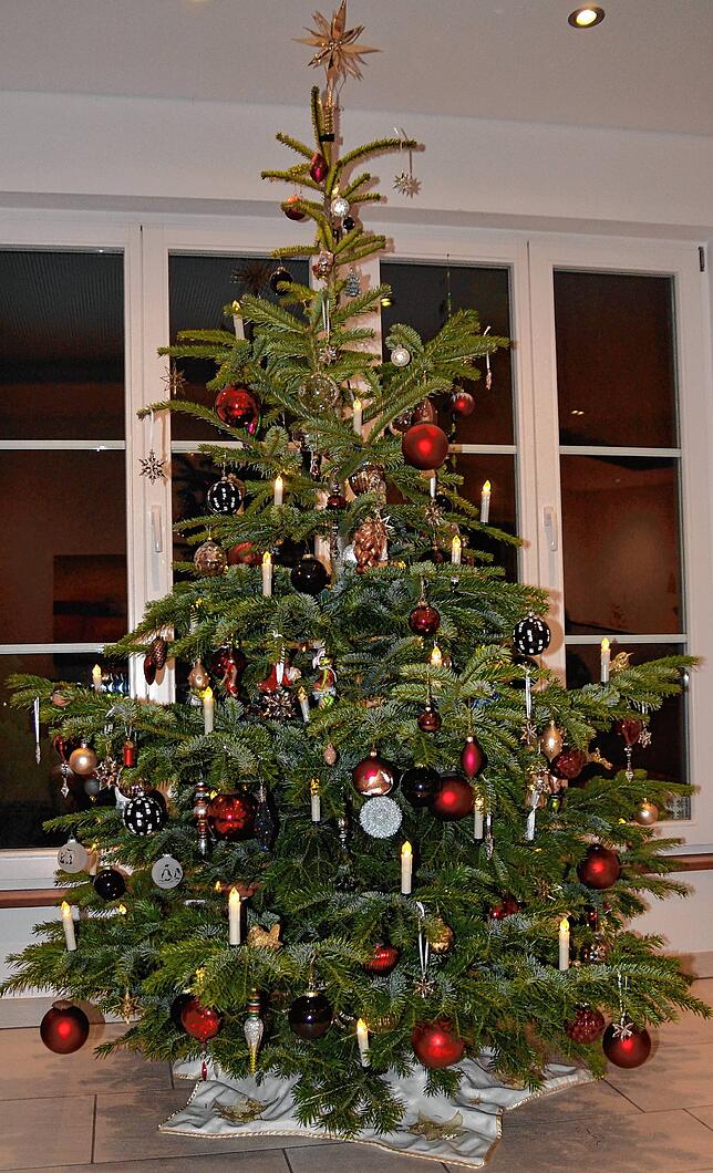 Der Weihnachtsbaum von Familie Peterhans in Hohentengen.