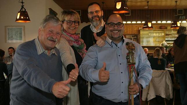 Auf geht’s: Ehrenzunftmeister Walter Benz, die stellvertretende Zunftmeisterin Susanne Klopfer, Zeremonienmeister Christoph Graf und ...