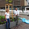 Bürgermeister Adrian Schmidle präsentierte zusammen mit Annette Müller vom Bauamt den Baufortschritt der Murger Mitte, hier beim ...