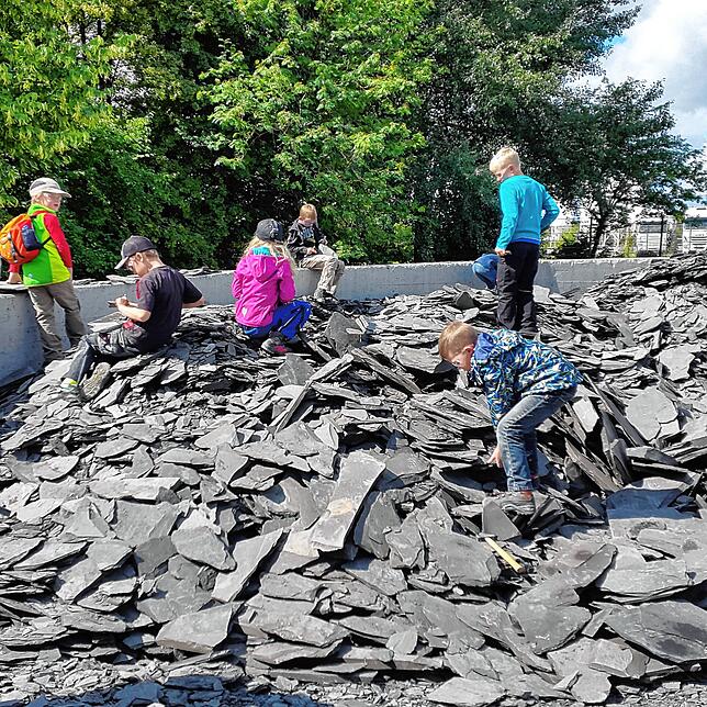 An der Fossilienfundstätte in Dotternhausen gehört der Klopfplatz zu den besonders beliebten Attraktionen: Hier kann man die Platten des ...