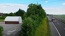 Diese beiden überdachten 40-Fuß-Contanier zieren gegenwärtig das künftige Baugebiet Bildstöckle. Hier soll eine mehrgeschossige ...