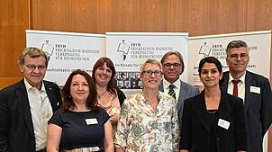 Sie feiern das Jubiläum mit (von links): Franco Mazzi, Jasmin Rauhaus-Höpfer, BFVH-Präsidentin Miriam Hauser, Francoise Moser, ...