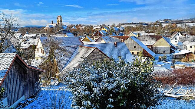 Erster Schnee in Tengen.