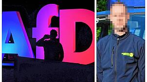 Philipp R. (rechtes Bild) war früher einige Zeit im Technischen Hilfswerk (THW) aktiv. Das Bild zeigt ihn nach einem Hochwassereinsatz ...
