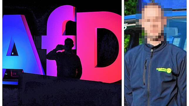 Philipp R. (rechtes Bild) war früher einige Zeit im Technischen Hilfswerk (THW) aktiv. Das Bild zeigt ihn nach einem Hochwassereinsatz ...