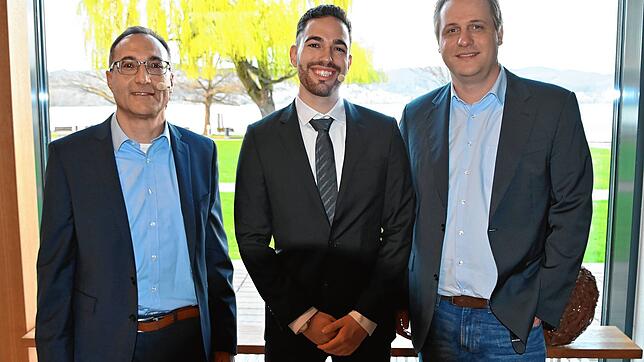 Alessandro Ribaudo (links), Christoph Stolz und Matthias Korn vor der Kandidatenvorstellung.