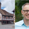 Links: Das Bermatinger Rathaus, wo vergangene Woche eingebrochen wurde. Rechts: Bürgermeister Martin Rupp.