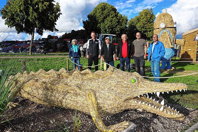 Über fünf Meter lang ist das Krokodil, das der Tennisclub Schwenningen geschaffen hat und dem es den Namen „Krokogator“ gab.