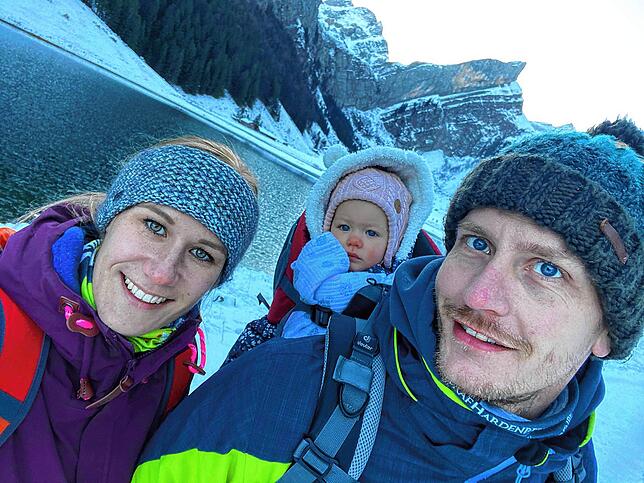 Mirko Ilgenstein aus Mühlhausen mit seiner Frau Jenny und Tochter Rieke.