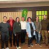 Das sind die neun anwesenden Kandidaten der Wehrer und Öflinger Grünen (von links): Josef Schneider, Thomas Schüler, Regine Aisenbrey, ...