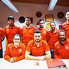 Ein ganzes Team kümmert sich um die 100-Jahr-Feier des FC Löffingen (sitzend von links): Jasmin Siebler, Vorsitzender Benjamin Gaudig, ...