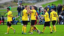 Der FC Öhningen-Gaienhofen bejubelt nicht nur das 3:1 über den SC Pfullendorf II sondern auch die Herbstmeisterschaft.