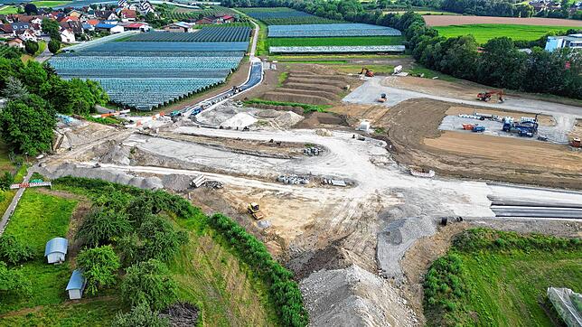 Bild 7: Aktuelle Drohnenfotos: So sieht es auf der Baustelle an der gesperrten „Müllstraße“ aus