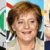 Bundestrainer Joachim Löw (2006 an einer Pressekonferenz beim DFB in Frankfurt), Bundeskanzlerin Angel Merkel (2005 beim Empfang des ...