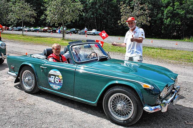 Dieser Triumph TRS PI fand aus der Schweiz den Weg in den Südschwarzwald und wurde von den Eidgenossen bejubelt.