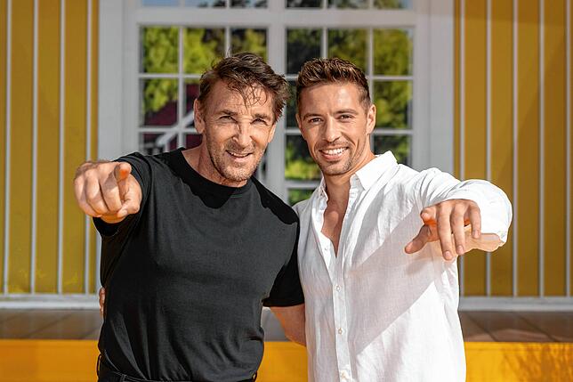 Der Überlinger Mark Keller (l.) und Ramon Roselly bei der Sendung „Immer wieder sonntags“.