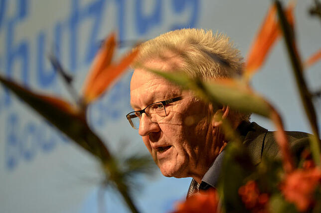 Klare Worte statt Erklärungen durch die Blume: Ministerpräsident Winfried Kretschmann bei seiner Rede auf den Naturschutztagen im ...
