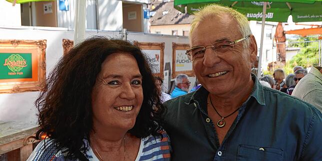 Michaela und Meinrad Simnacher aus dem Konstanzer Stadtteil Petershausen kommen gerne auf das Wollmatinger Dorffest.
