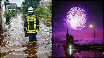 Land unter auf der Höri und das große Feuerwerk beim Seenachtfest: Zwei von vielen Ereignissen während der Sommerferien.