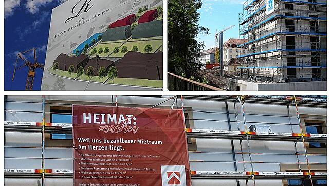 Neben Stadtvillen und City Cubes entsteht auf dem ehemaligen Kasernengelände zwischen Richthofenstraße und Kirnacher Straße auch ...