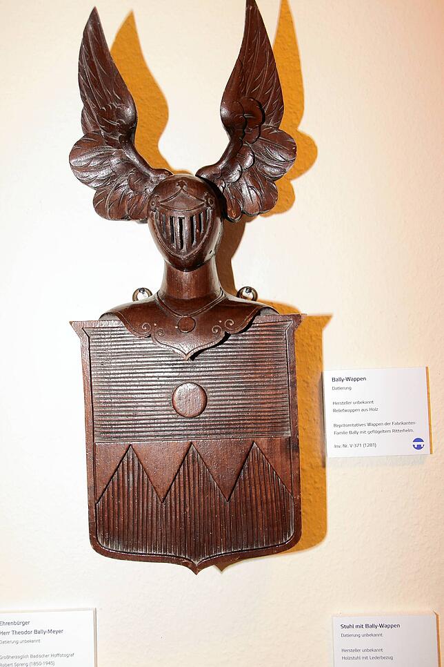 Das Wappen der Familie Bally war im Schloss bisher noch nicht zu sehen.