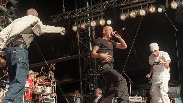 Die Rap-Band "Die Fantastischen Vier". Im Bild: Smudo, Thomas D. und Michi Beck (v.l.).