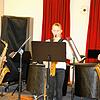 Mit viel Engagement präsentierte das Saxophon-Trio mit Lotta Welschinger, Luisa Haselberger und Niklas Gehring (von links) zwei Stücke ...