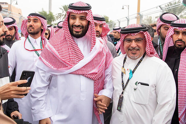 Kronprinz Mohammed bin Salman ließ sich auch bei der Formel E blicken. Bild: dpa