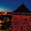Night of Light am Montag Abend am Romöusturm in Villingen.