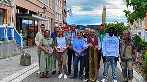 DJ Johannes Lake, Kulturamtsleiterin Corinna Bruggaier, Willi Zöller (Bürgerstiftung), Susanne Baser (Kulturamt), Gebhard Schulz ...