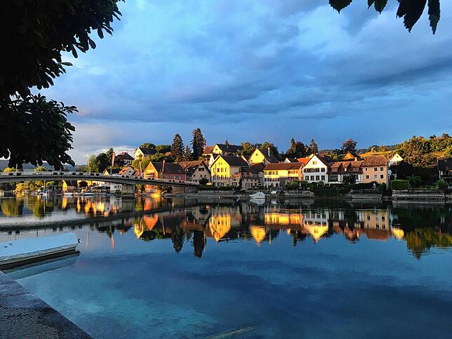 Stein am Rhein in den frühen Morgenstunden.