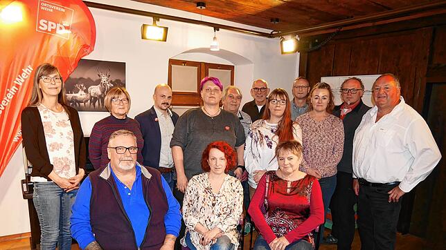 Für den Wehrer Gemeinderat kandidieren (stehend, von links) Christine Leutenecker, Konstanze Trandin, Matthias Fink, Sarah Bartl, Thomas ...