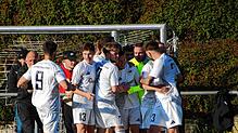 Partie gedreht: Die Spieler der SG Schwarzwald-Union feiern ihren Führungstreffer zum 2:1. Wenig Minuten später hatten sie das Spiel ...
