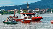 Am Sonntag waren die DLRG und weitere Einsatzkräfte auf dem See vor Iznang auf der Suche nach einer vermissten Schwimmerin.