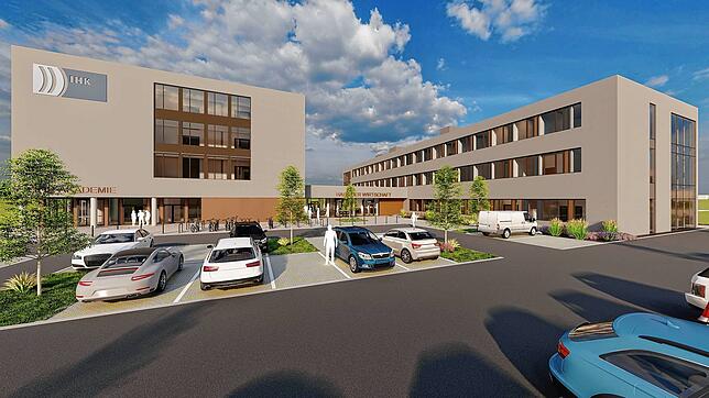 So soll das neue IHK-Dienstleistungs- und Akademiegebäude im Zentralbereich von Villingen-Schwenningen aussehen.