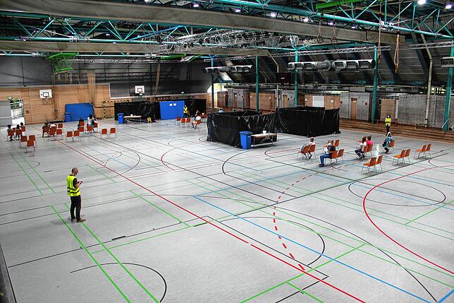 So sah es in der Jahnhalle aus