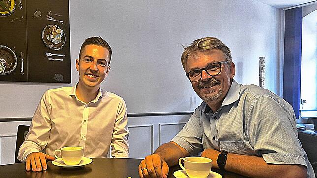 CDU-Landtagskandidat Simon Herzog (links) besucht OB Martin Gruner in Waldshut-Tiengen. Foto: Wahlkreisbüro Simon Herzog