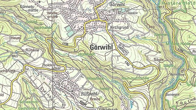 Die jetzt erschienene topographische Karte des Blattes Görwihl mit der Nummer 8314 ist von den Ortschaften Hottingen, Großherrischwand, ...