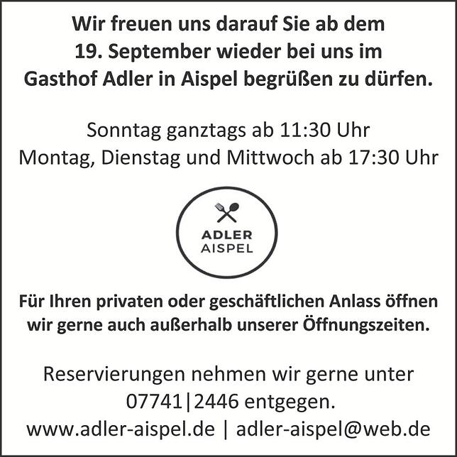 Bild 1: Gasthaus Adler in Aispel: Familienunternehmen seit sechs Generationen